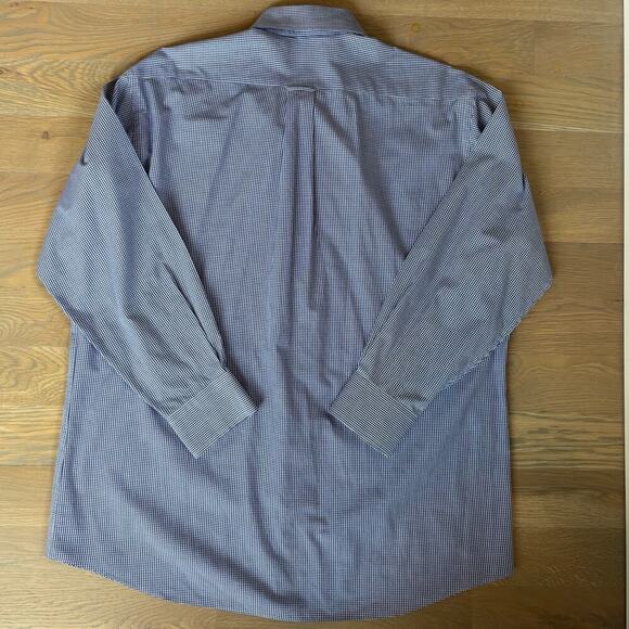 Tommy Hilfiger Gingham Plaid Button Down Dress Shirt Size 16.5 - Picture 5 of 8